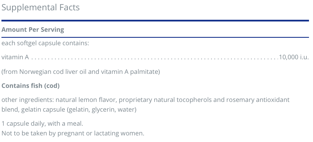 Vitamin A 10,000 iu
