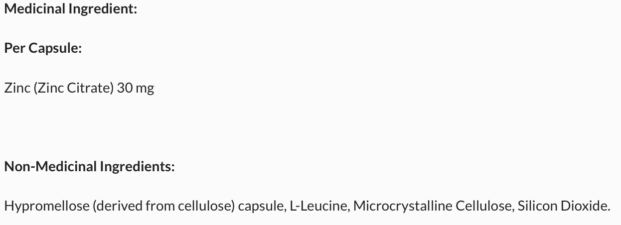 Zinc Citrate
