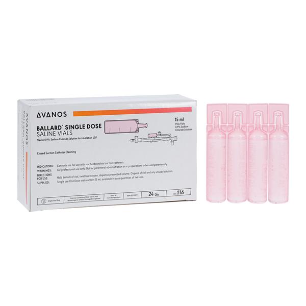 Ballard Single Dose 0.9% Saline Vials for Inhalation 15ml (24Qty)